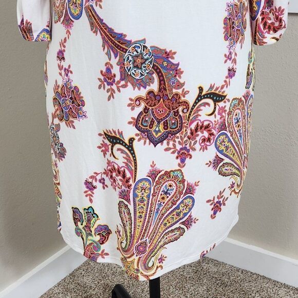 Pinkblush Maternity Dress Ivory Paisley NWT Size Medium - Picture 4 of 16